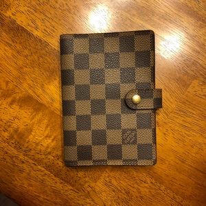 LOUIS VUITTON Damier Ebene Small Ring Agenda Cover